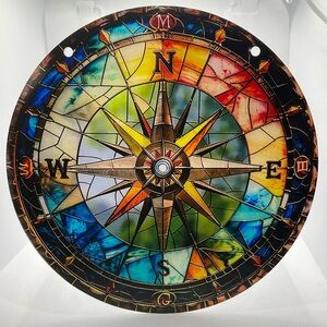 Suncatcher Acrylic Compass Nautical Home Decoration Boat House New
